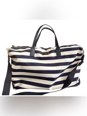 Kate Spade Blake Avenue Taden Striped Nylon Diaper Bag / Travel Duffel